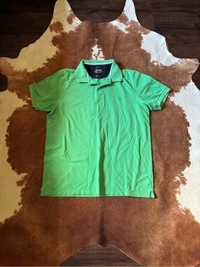 Chaps Men's Bright Green Polo Shirt